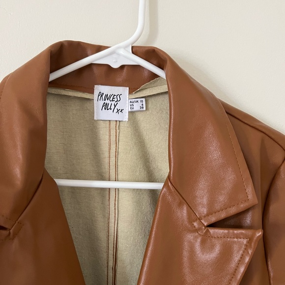Princess Polly Leather Button Up Jacket - Picture 4 of 7